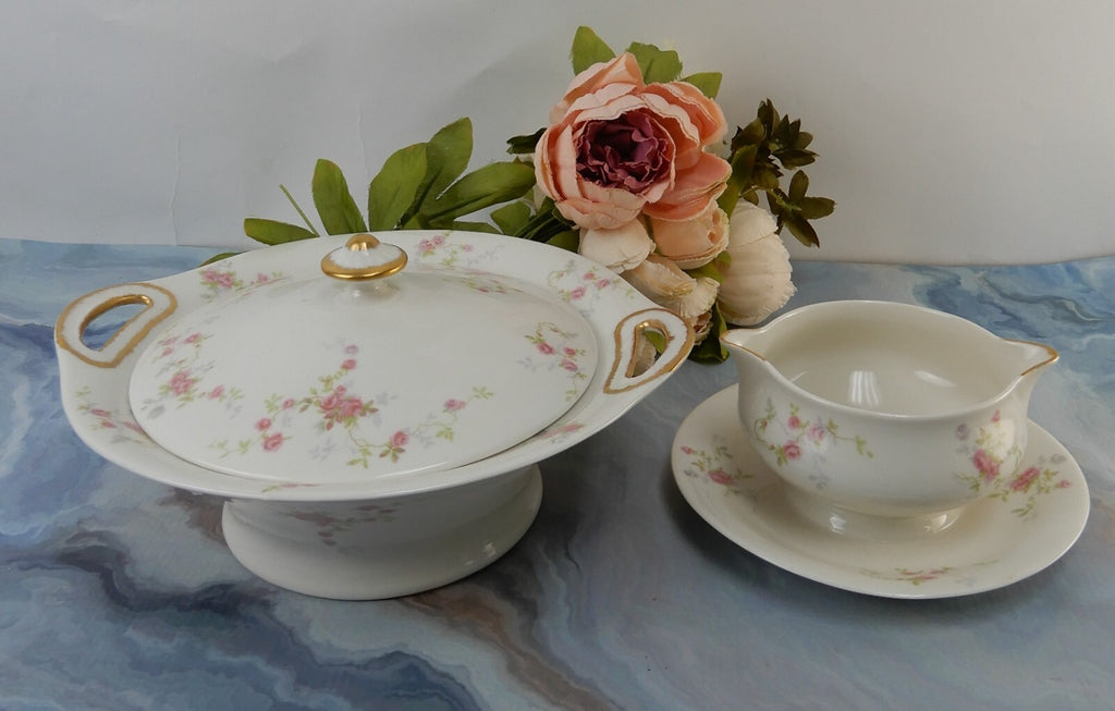 Vintage Theodore Haviland New York "Touraine" Tureen and Gravy Boat