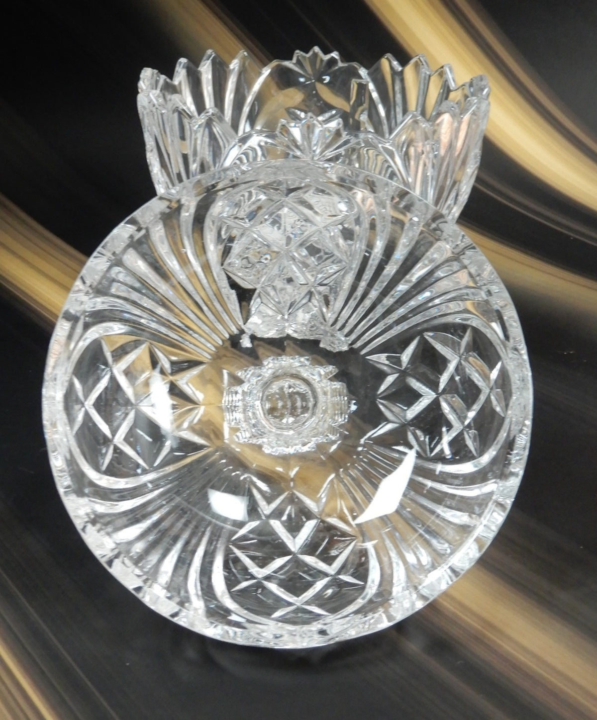 Vintage Fifth Avenue Crystal Wellington Covered Candy Dish 24% Lead Crystal