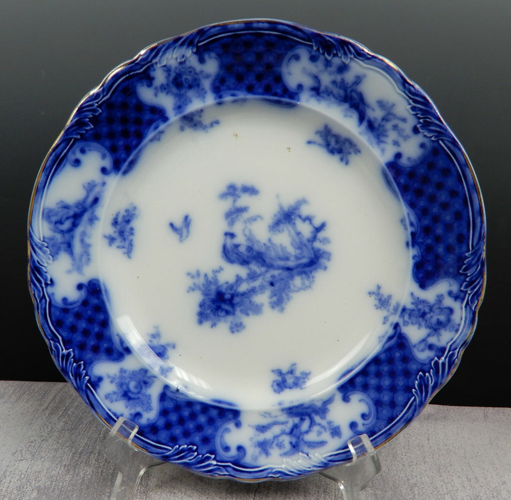 Antique 1903 Flow Blue by Thomas Furnivals & Co. Pattern "Warwick" 10-1/2" Plate