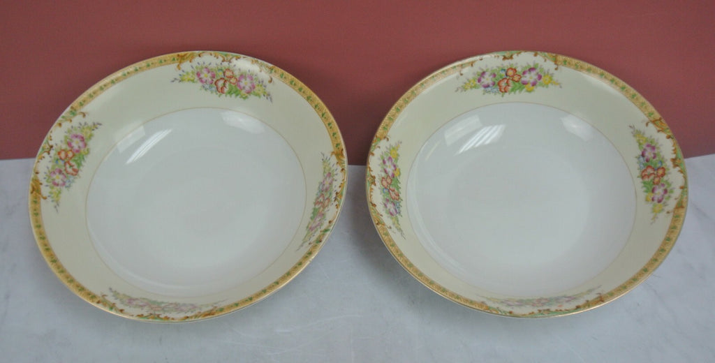 Vintage Diamond Made in Japan Hand Painted Vegetble Bowls