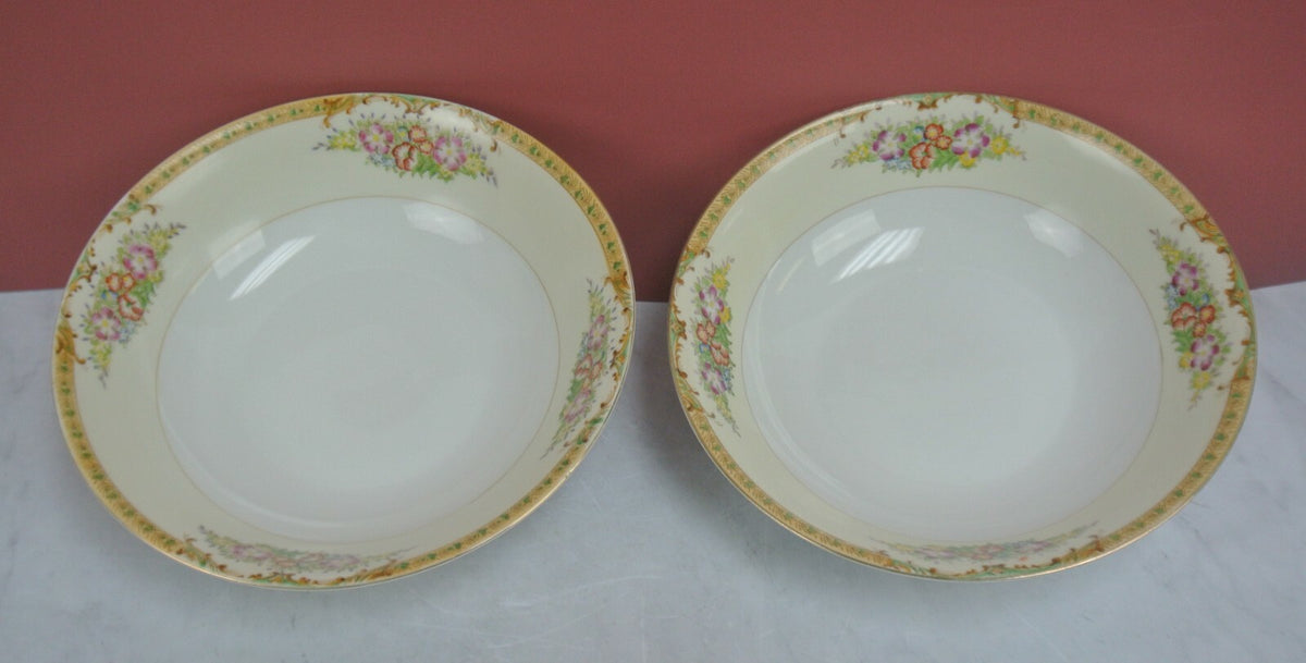 Vintage Diamond Made in Japan Hand Painted Vegetble Bowls