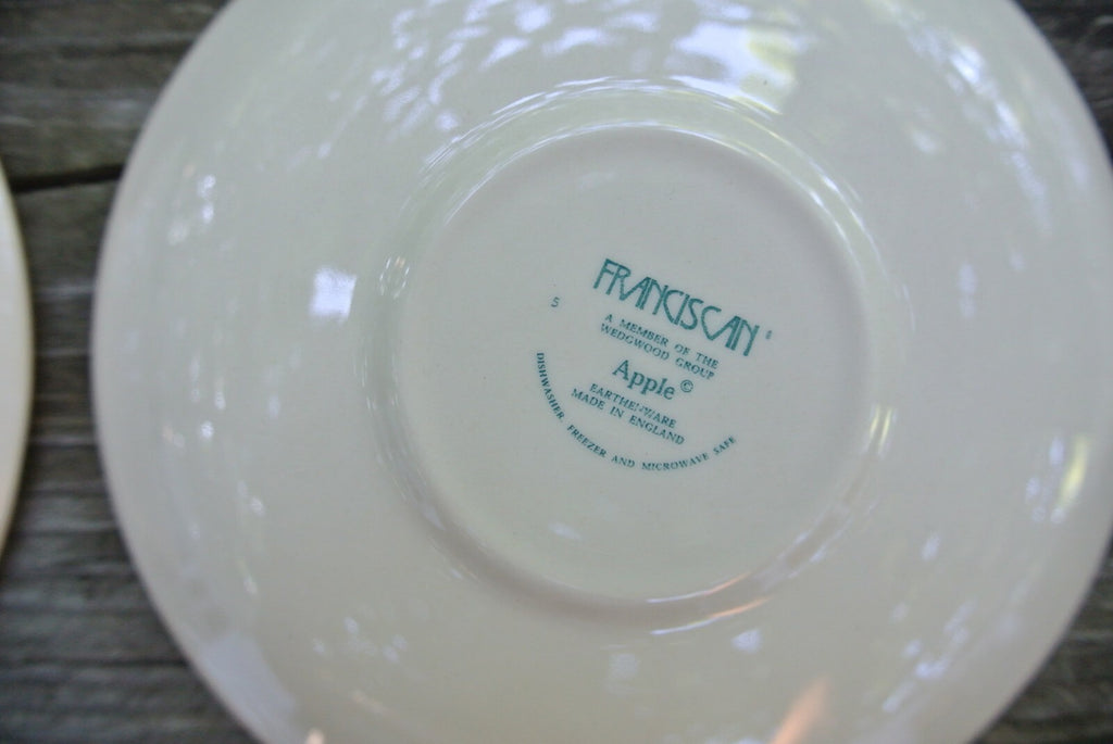 Set of 4 Franciscan Apple Cup and Saucers Made in England