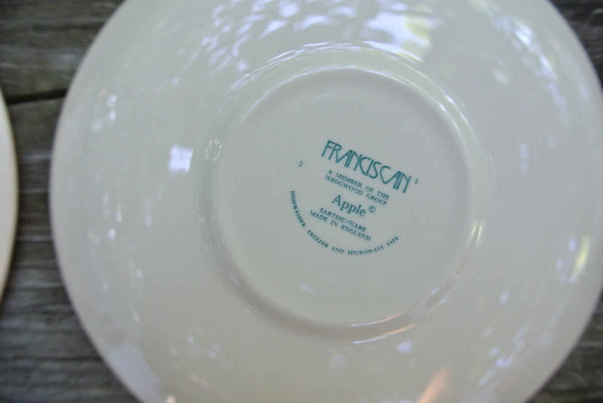 Set of 4 Franciscan Apple Cup and Saucers Made in England