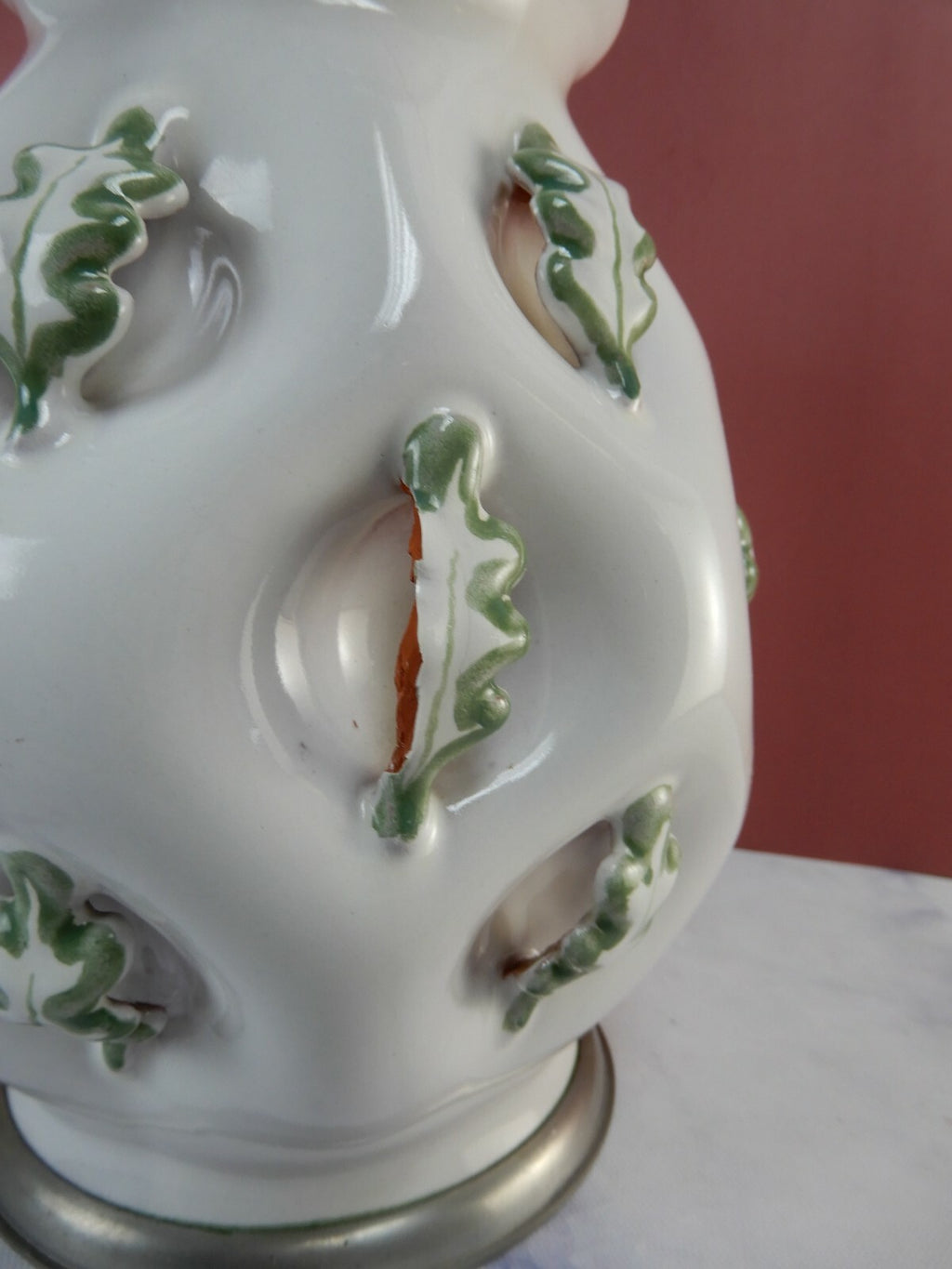 Vintage Eugen Wiedamann, Germany, 1950s-1960s Pewter and Ceramic Lidded Pitcher