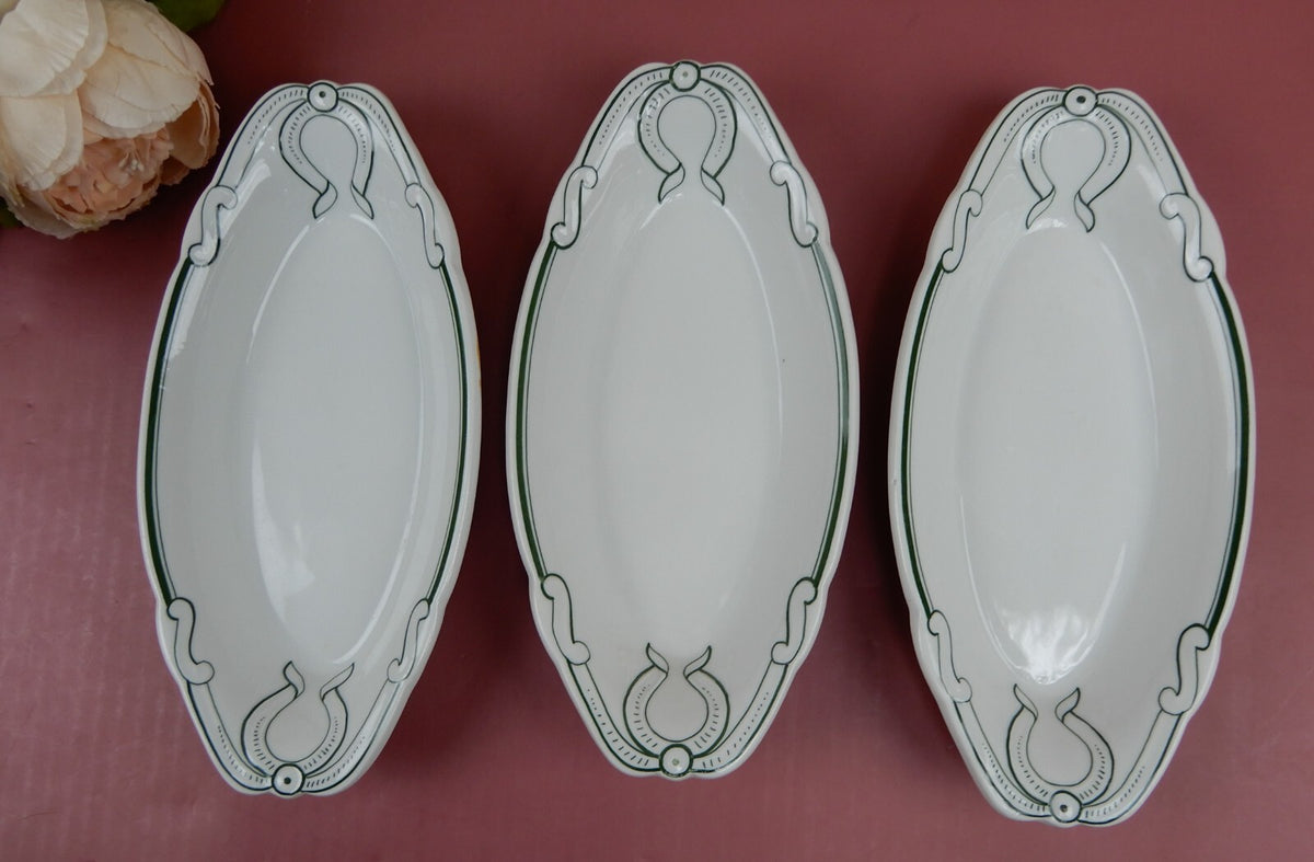 Set of 3 Heinrich H&C Selb Bavaria Ironstone Relish/Celery Dish