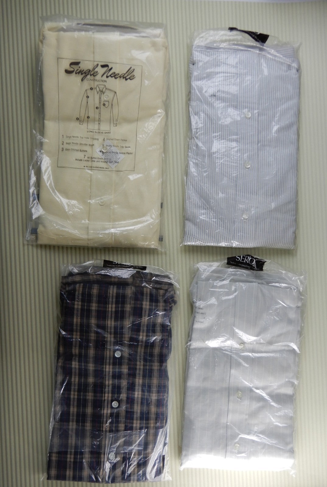 New 3 Long Sleeves One Short Sleeve Shirts Men's 16-1/2 -35 and 34 Lot of 4
