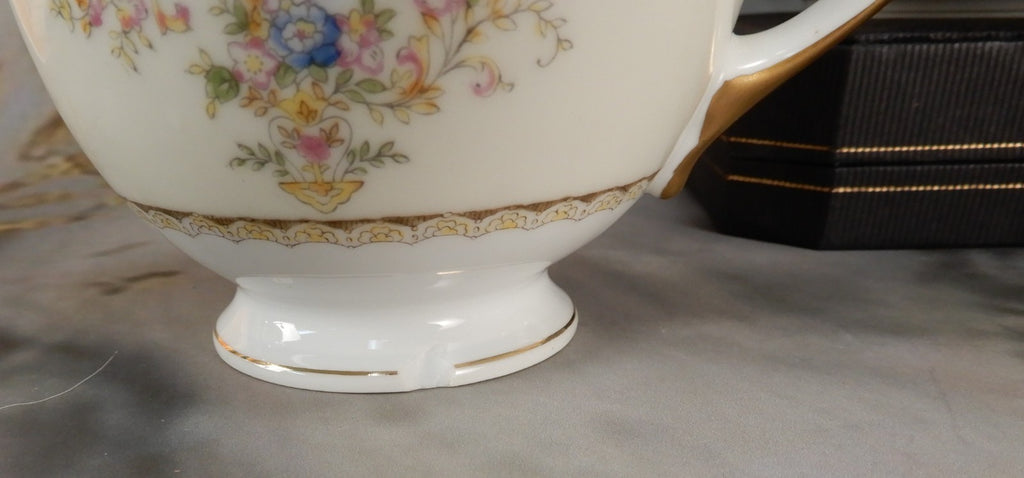 Vintage Royal Embassy China "Fresno" Gravy Boat,Sugar Bowl and Creamer