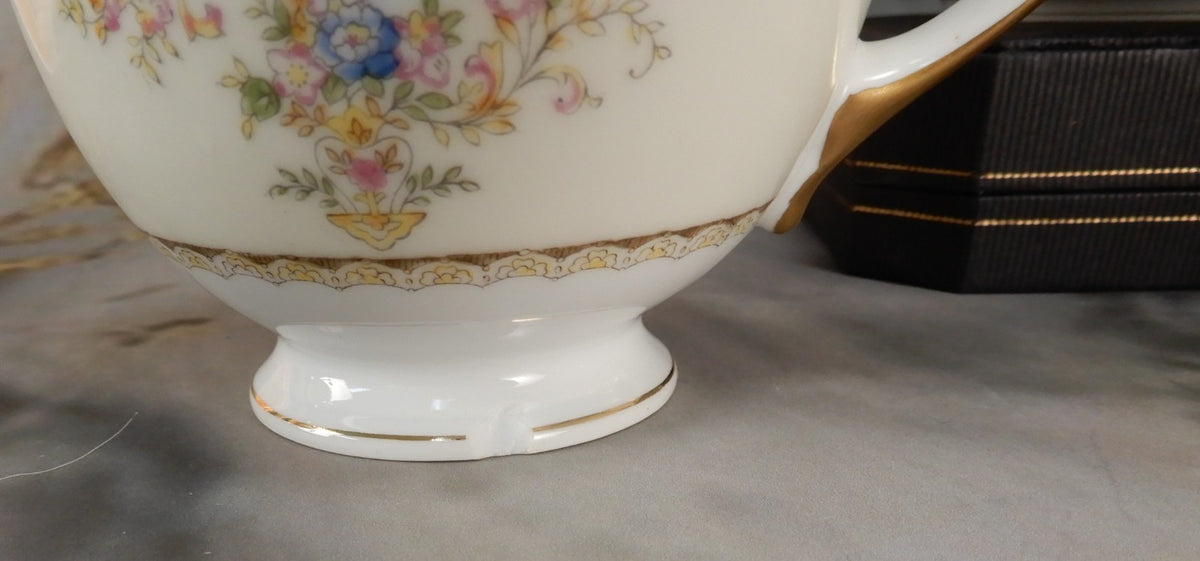 Vintage Royal Embassy China "Fresno" Gravy Boat,Sugar Bowl and Creamer