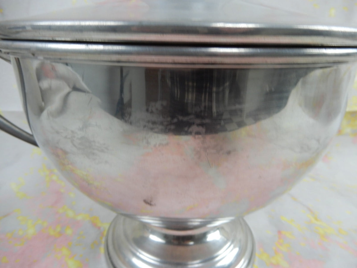 Vintage Boardman Colonial Pewter Tureen/Grog Bowl W/Lid No Ladle