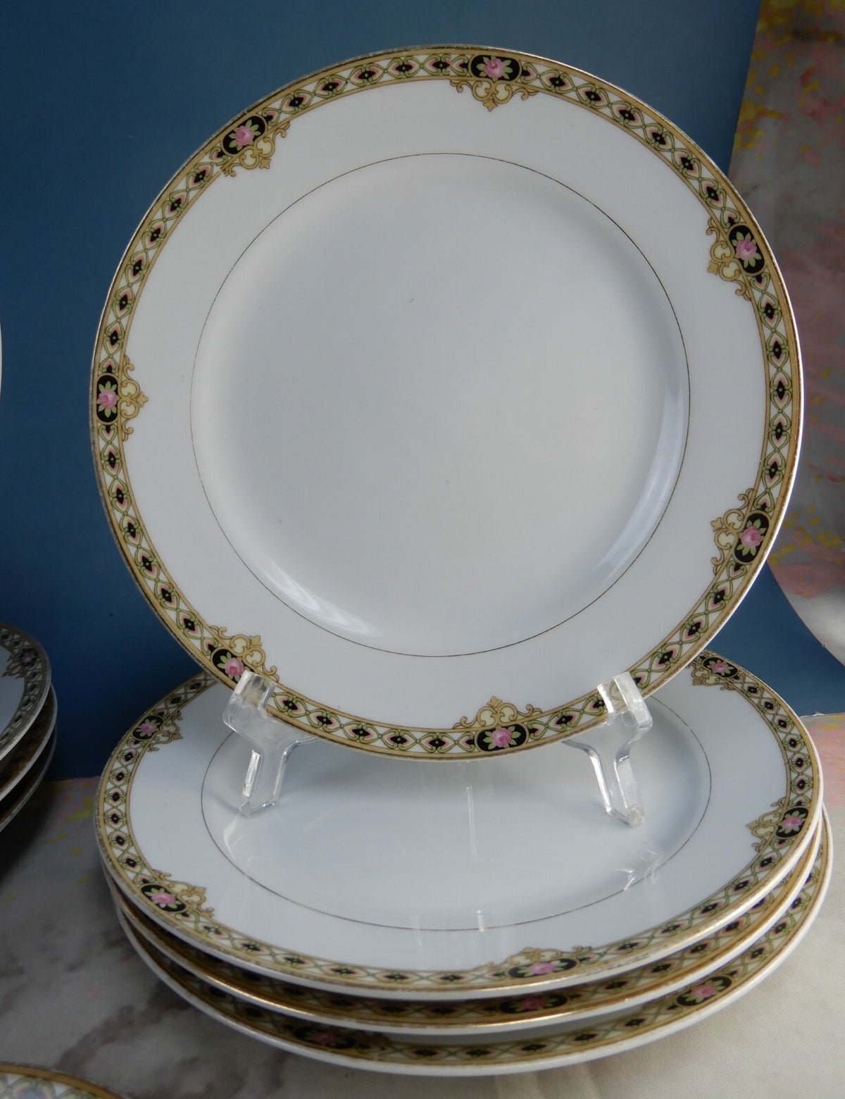 19 Piece Vintage Noritake Morimura "THE CEYLON"  Service for 4 Place Setting