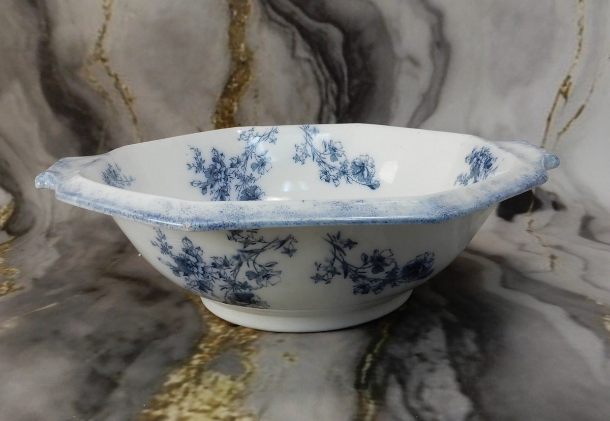 Antique WH Grindley Transferware Ironstone Wash Basin Bowl "Doreen Pattern"