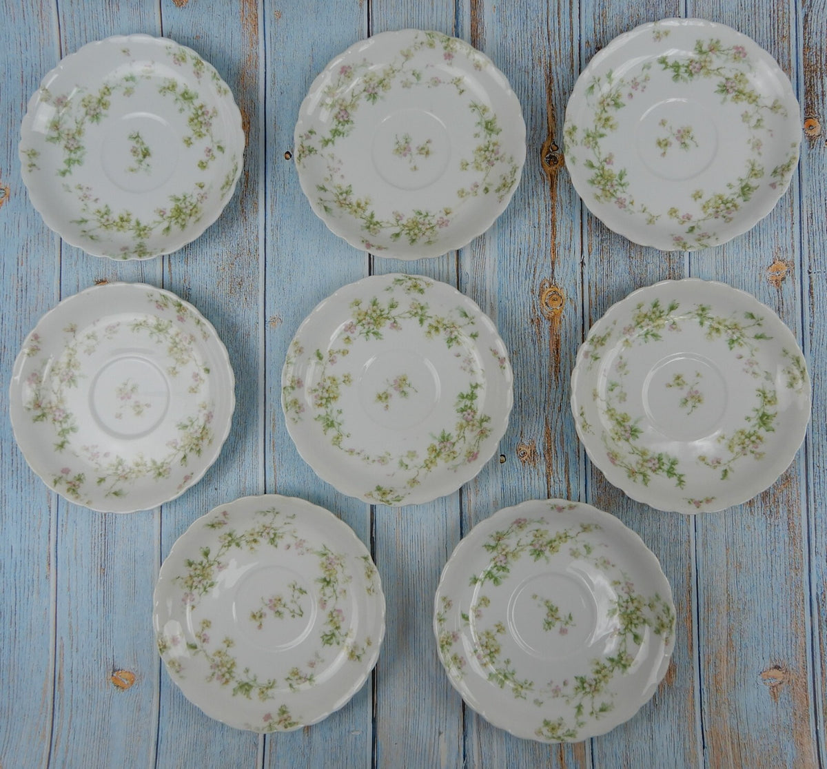 Lot of 8 Saucers  SCHLEIGER 74, Haviland & Co France Saucer 5-3/8"