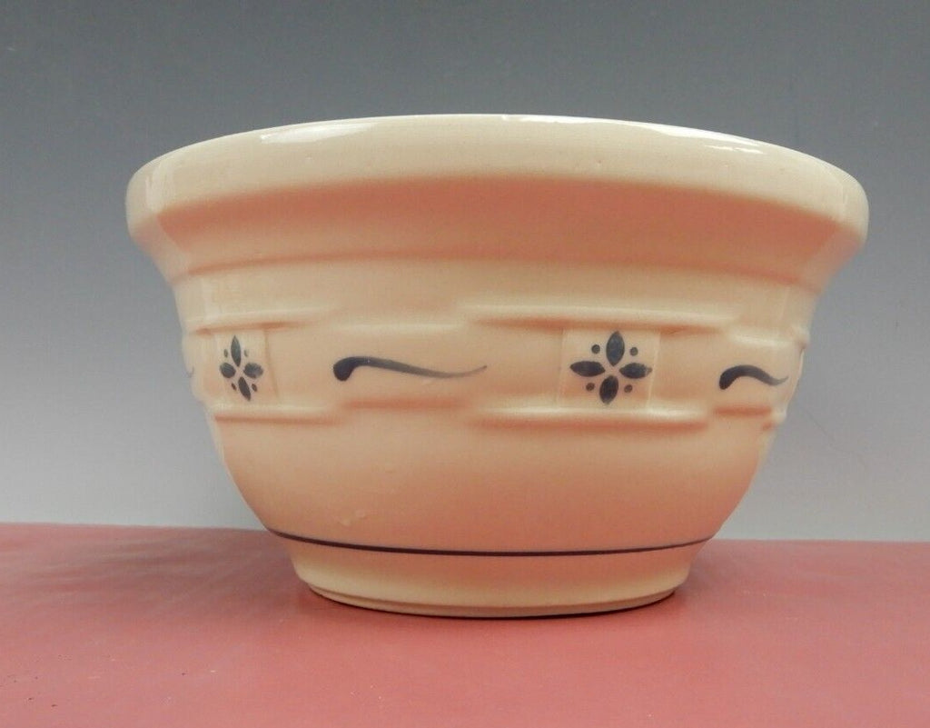 Longaberger Pottery Woven Traditions 8"  Medium Size Mixing Bowl Made in USA