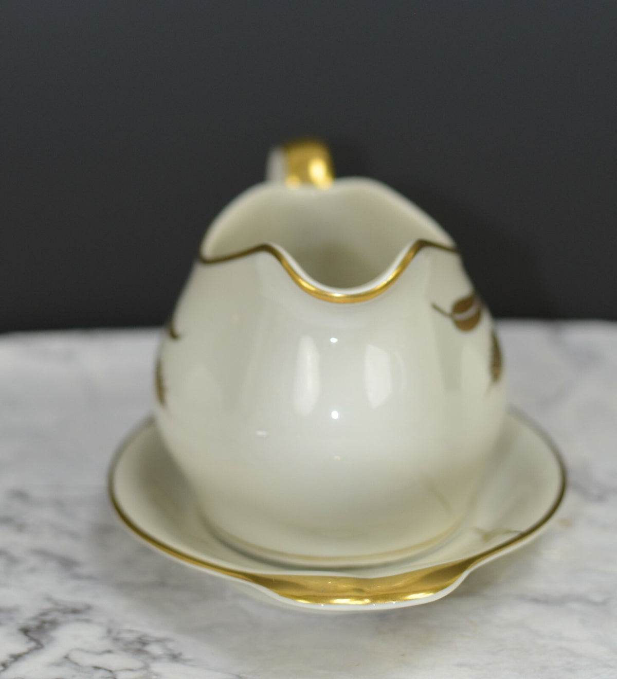 Vtge Gravy Boat & Underplate Norleans Midas Harvest Wheat China Occupied Japan