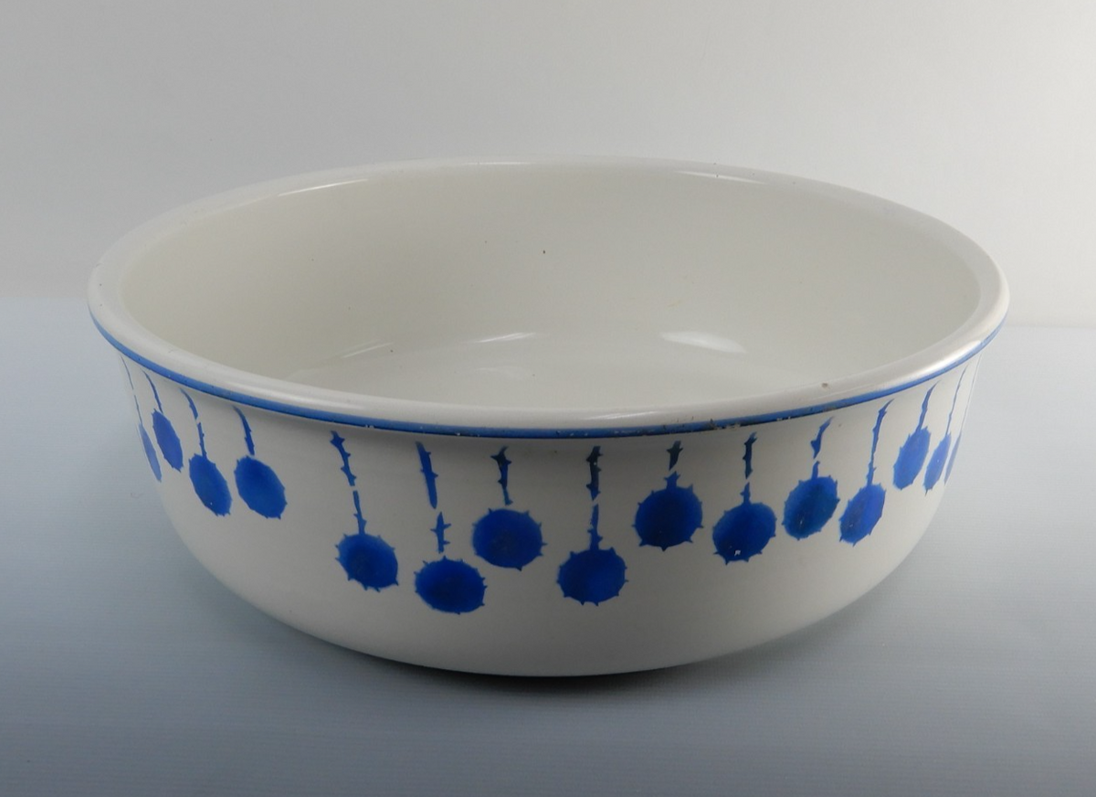 Antique Imperiale et Royale Nimy Belgian Blue and White Large Basin Bowl 14" D