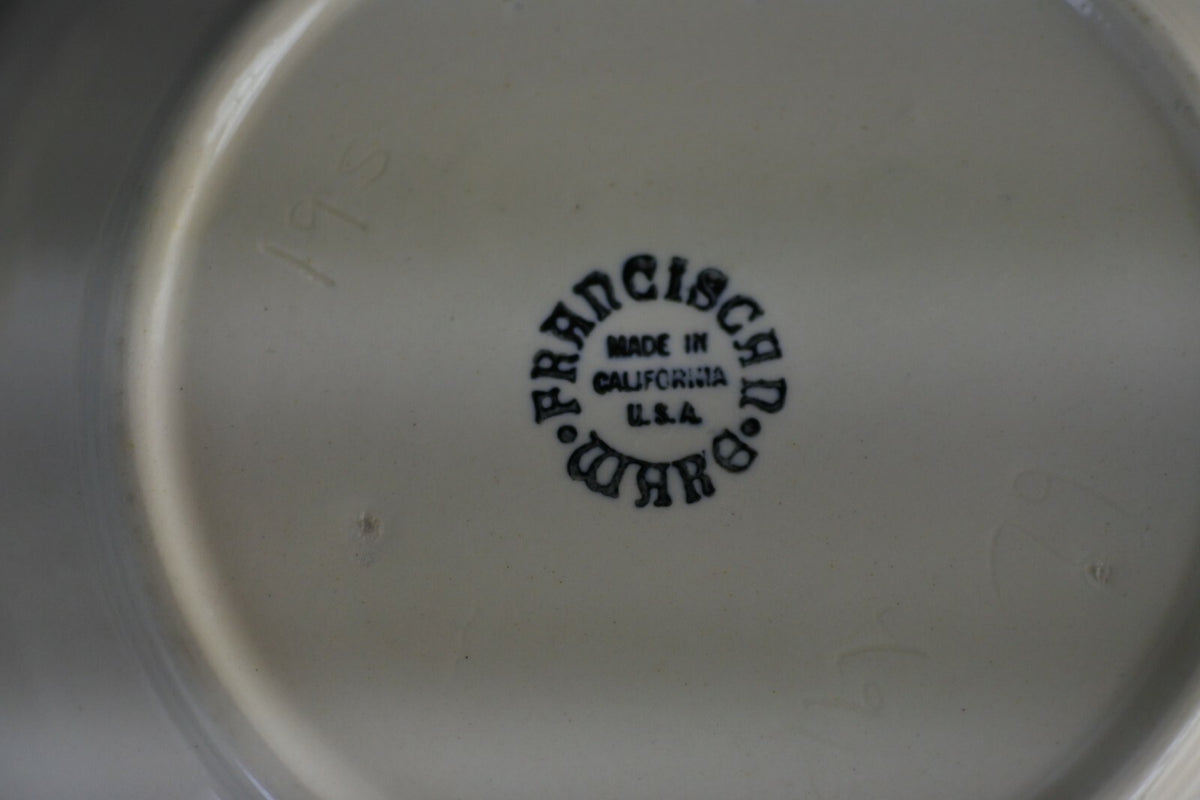Franciscan Ware Floral Oval Serving Bowl Made In CA 9"