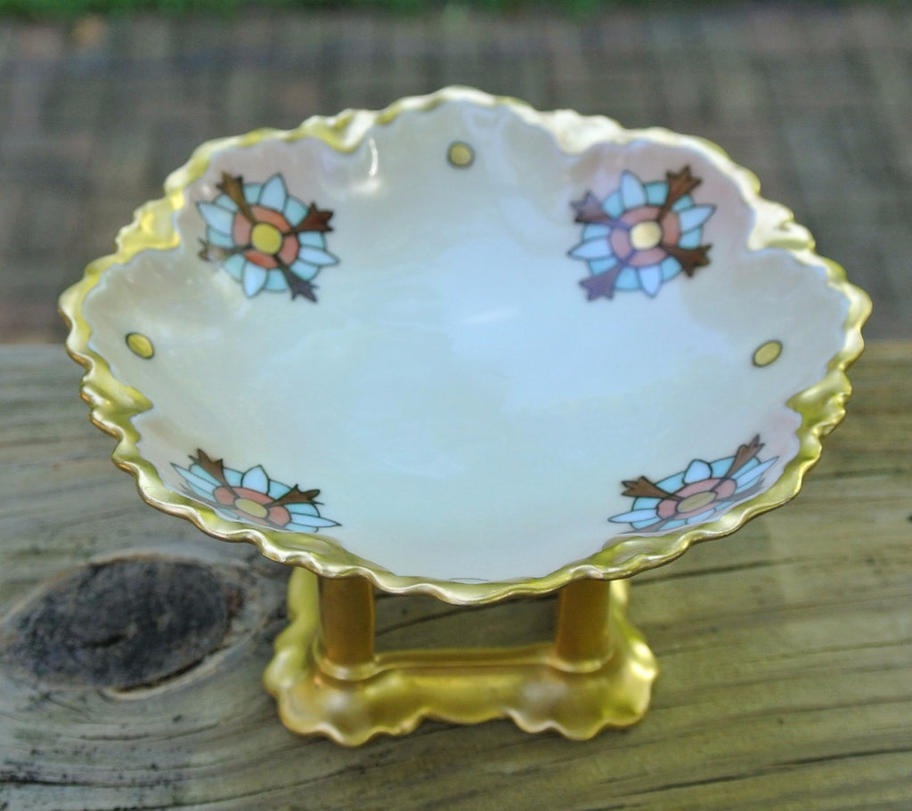 Vintage MZ Austria Bone China Art -Deco Trinket Dish