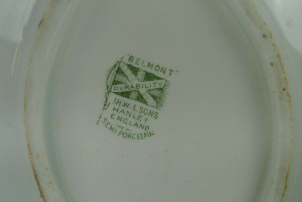 Antique Belmont J.H.W & Sons England Gravy Boat with Underplate "B"