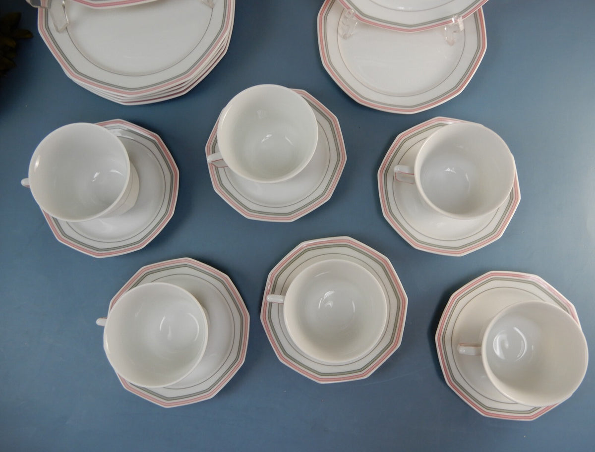 19 Piece Winterling Marktleuthen Bavaria Decor Spülmaschinenfest W/Stripes