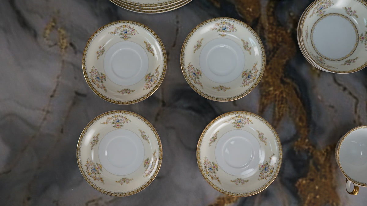 28 Pc  Seven-Piece 4 Place Setting Royal Embassy China "Fresno" Pattern
