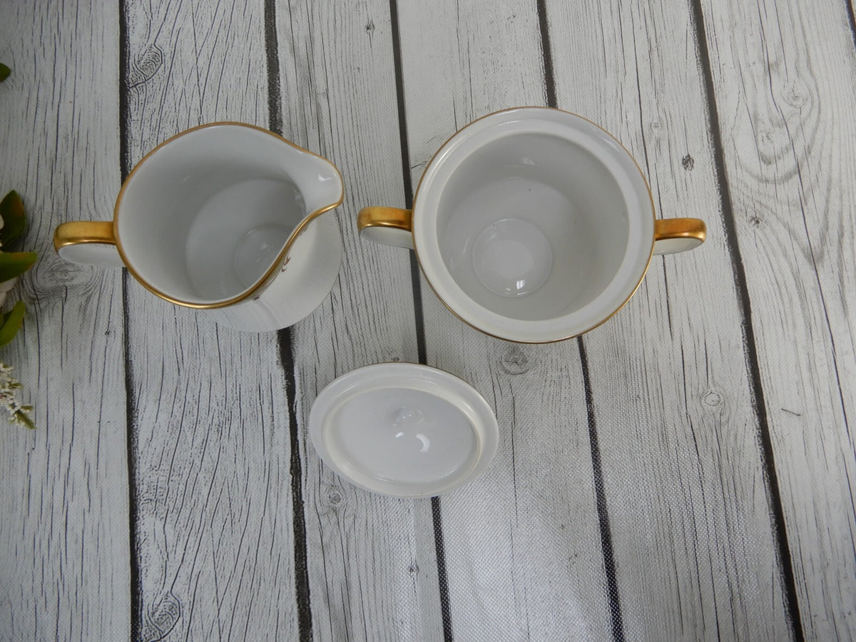 Vintage Sango China "Chateau" Set of Gravy Boat ,Sugar Bowl,Creamer