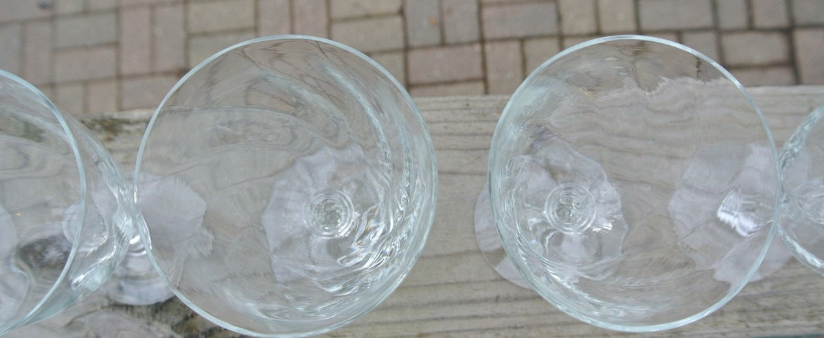 Set of 5 Crystal Waverly by HEISEY Wine Glasses