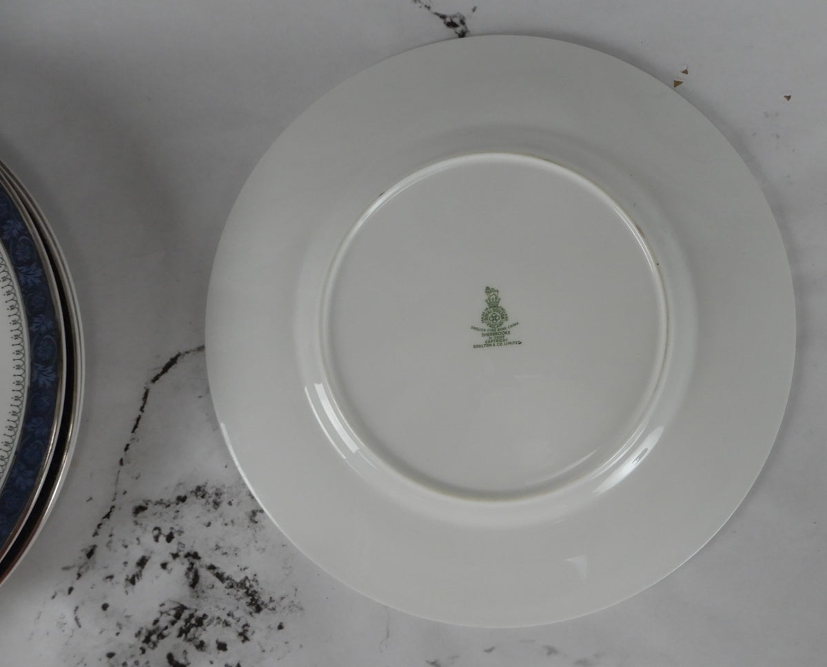 Vintage Royal Doulton Sherbrooke H. 5009 Pattern~Set of 4 Dinner Plates