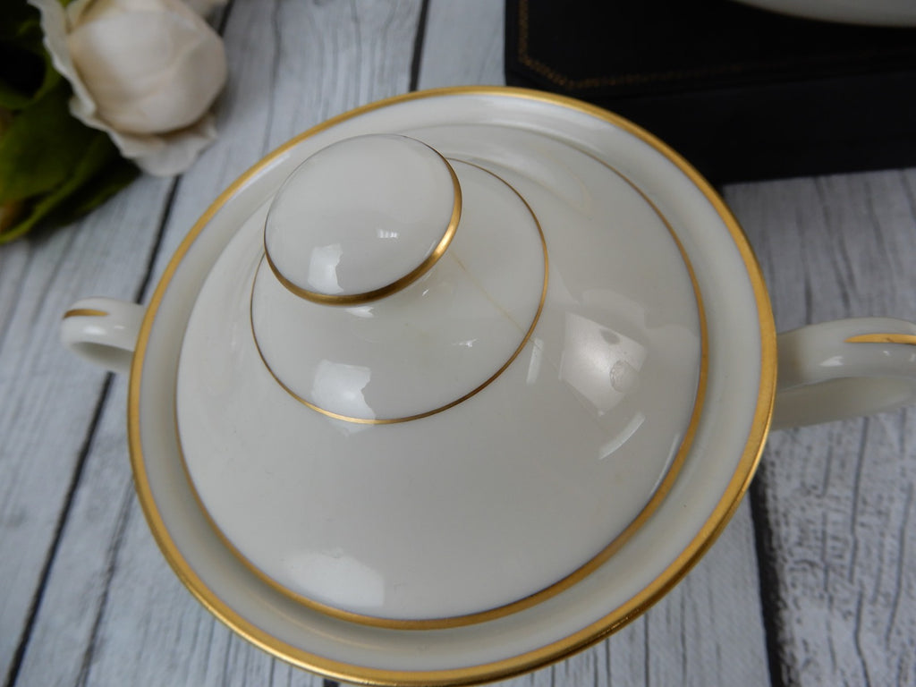 Vintage Pickard Gold Horizon~ Round Bowl, Creamer and Sugar Bowl Made in U.S.A.