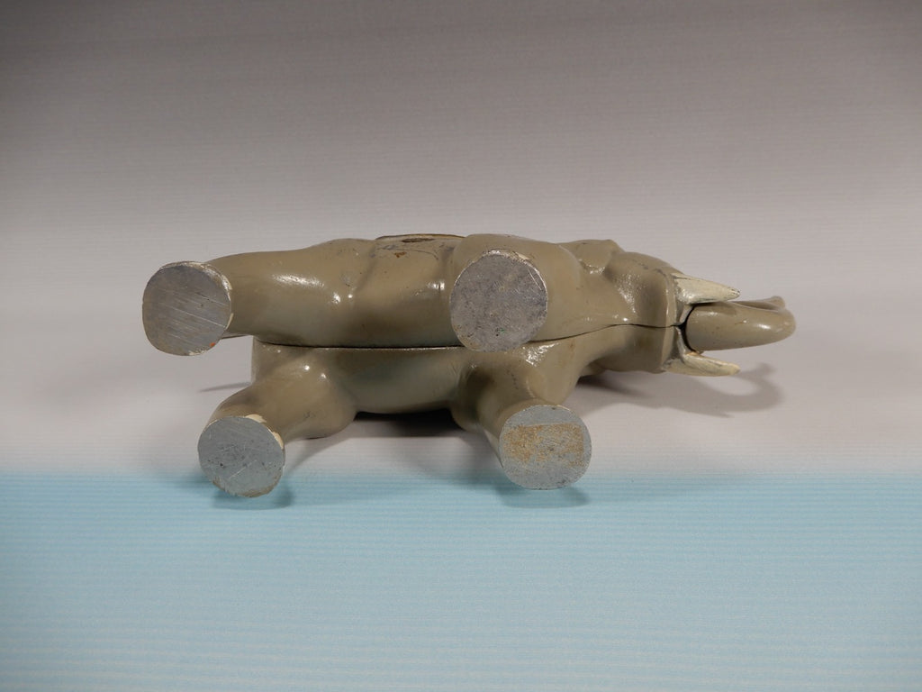 Vintage Metal (Aluminum) Elephant Bank Figure with Movable Trunk