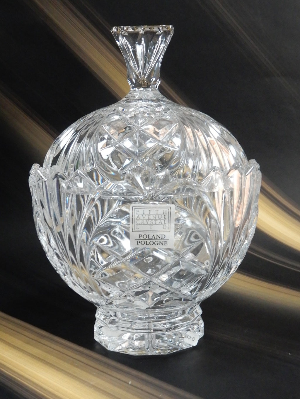 Vintage Fifth Avenue Crystal Wellington Covered Candy Dish 24% Lead Crystal