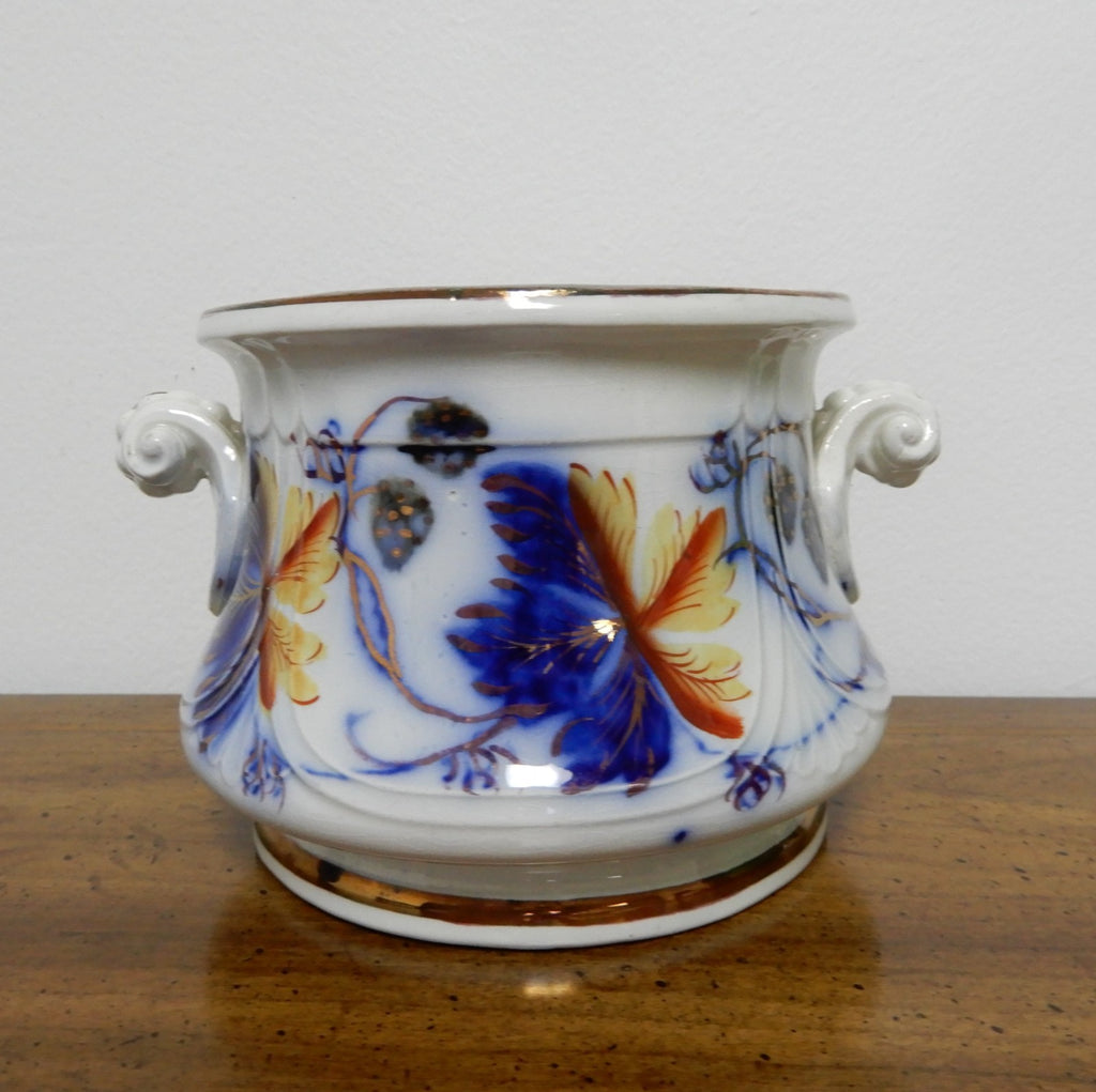 1856 Edward Walley  Flow Blue,Leaves & Berries Ironstone Sugar Bowl NO LID