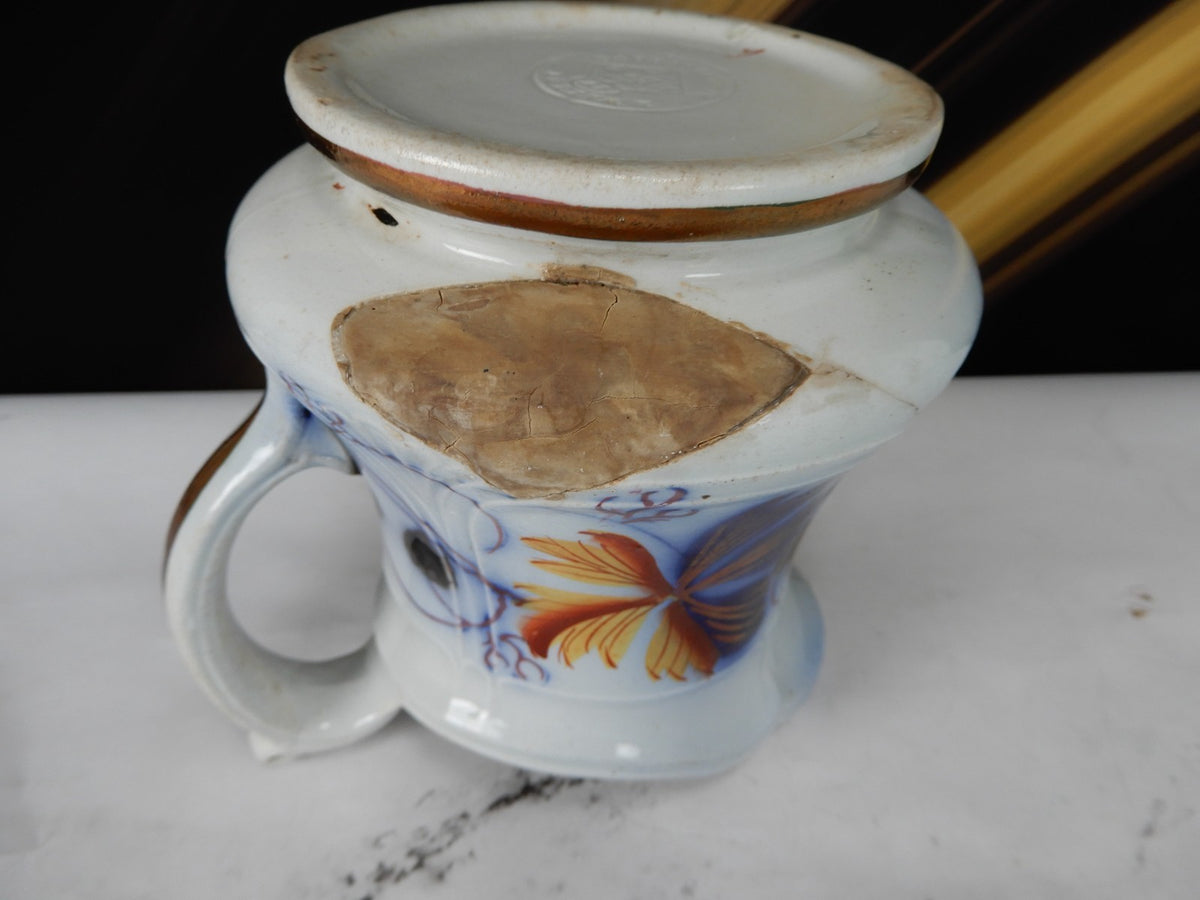 1856 Edward Walley Niagara Shape Flow Blue,Leaves & Berries Ironstone Creamer