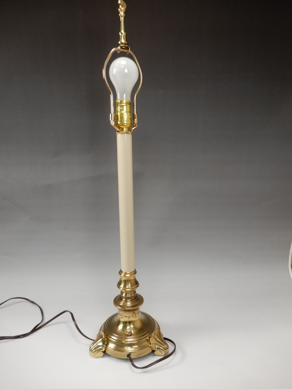 Vintage Stiffel Brass Candlestick Table Lamp 29-1/2" Tall