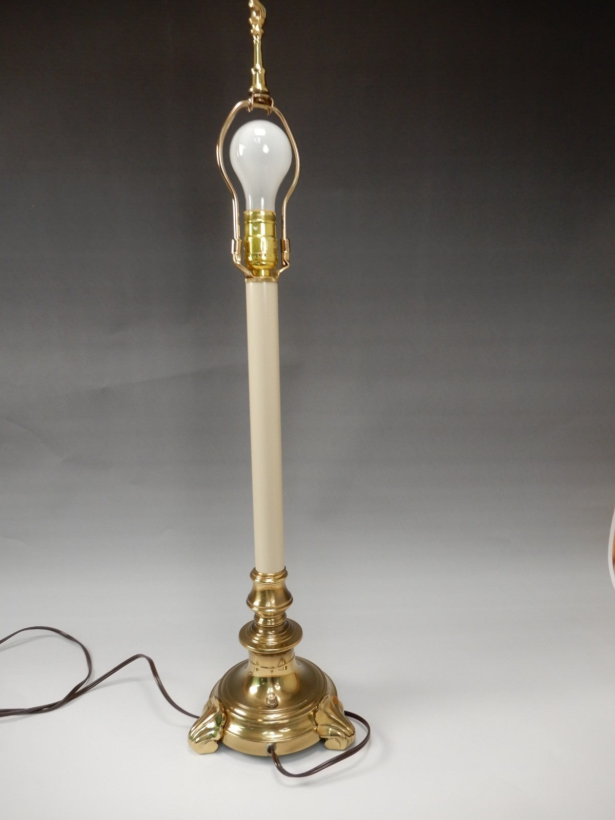 Vintage Stiffel Brass Candlestick Table Lamp 29-1/2" Tall