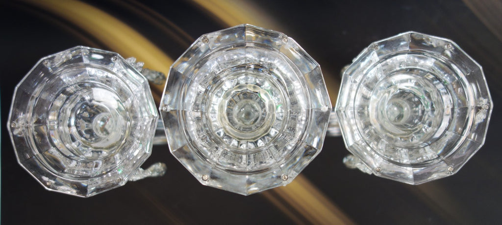 Vinrage Shannon Crystal Designs 3 Arm Candelabra W/ 14 Prisms 12-1/2" High