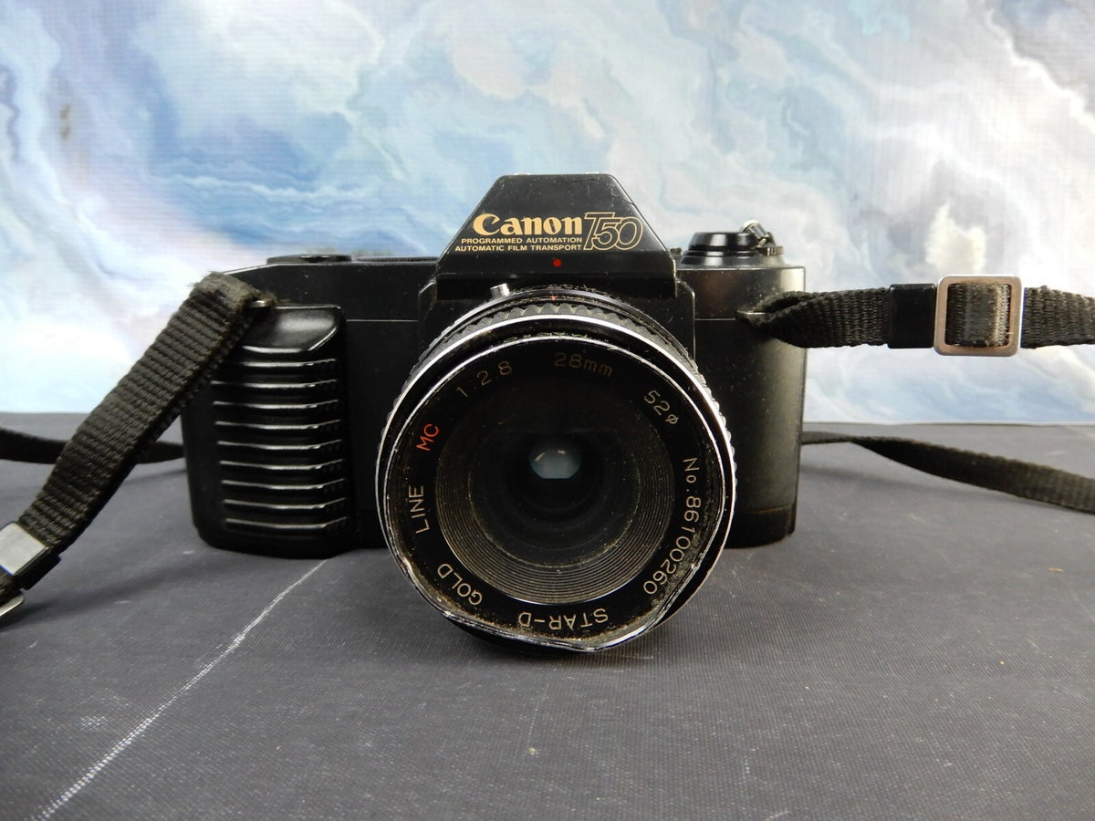 Canon T50 35mm SLR Film Camera FOR PARTS OR REPAIR AS IS