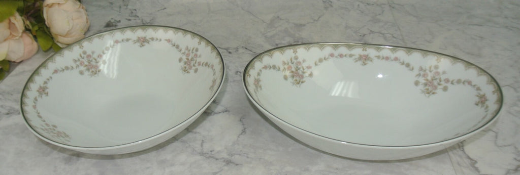 Vintage Porcelain Noritake Garland 5906 Pattern Oval and Round Serving Bowls