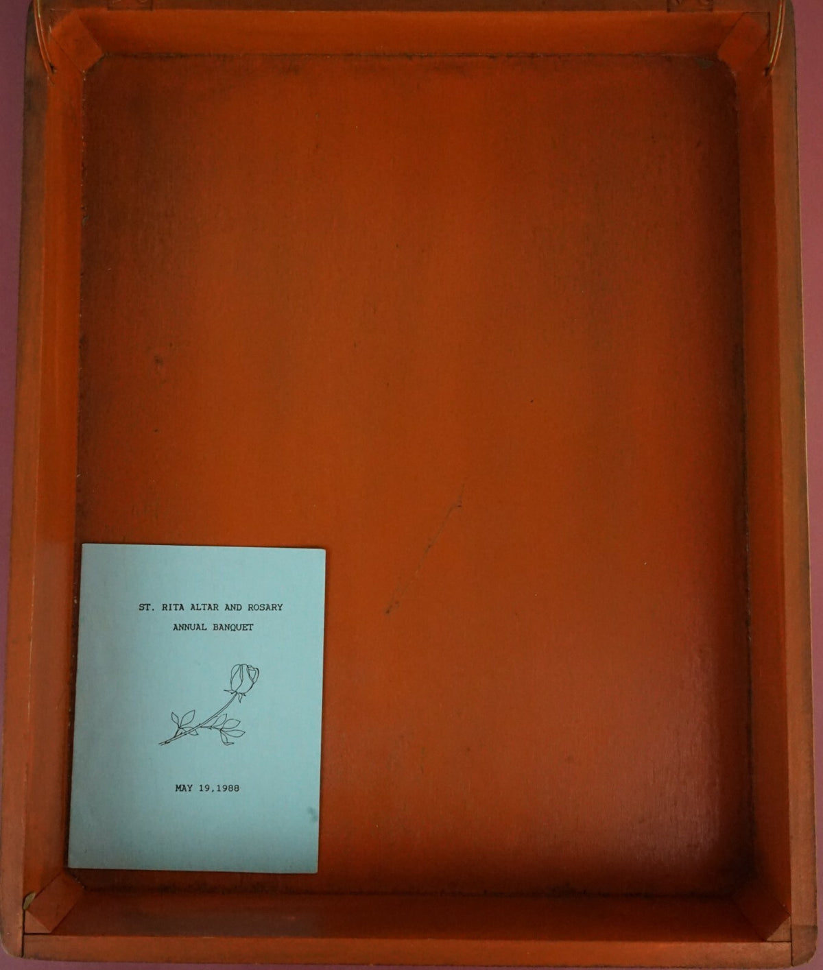 Vintage Fleur-de-lis Box with Print of Jerome Bonaparte Wooden Box