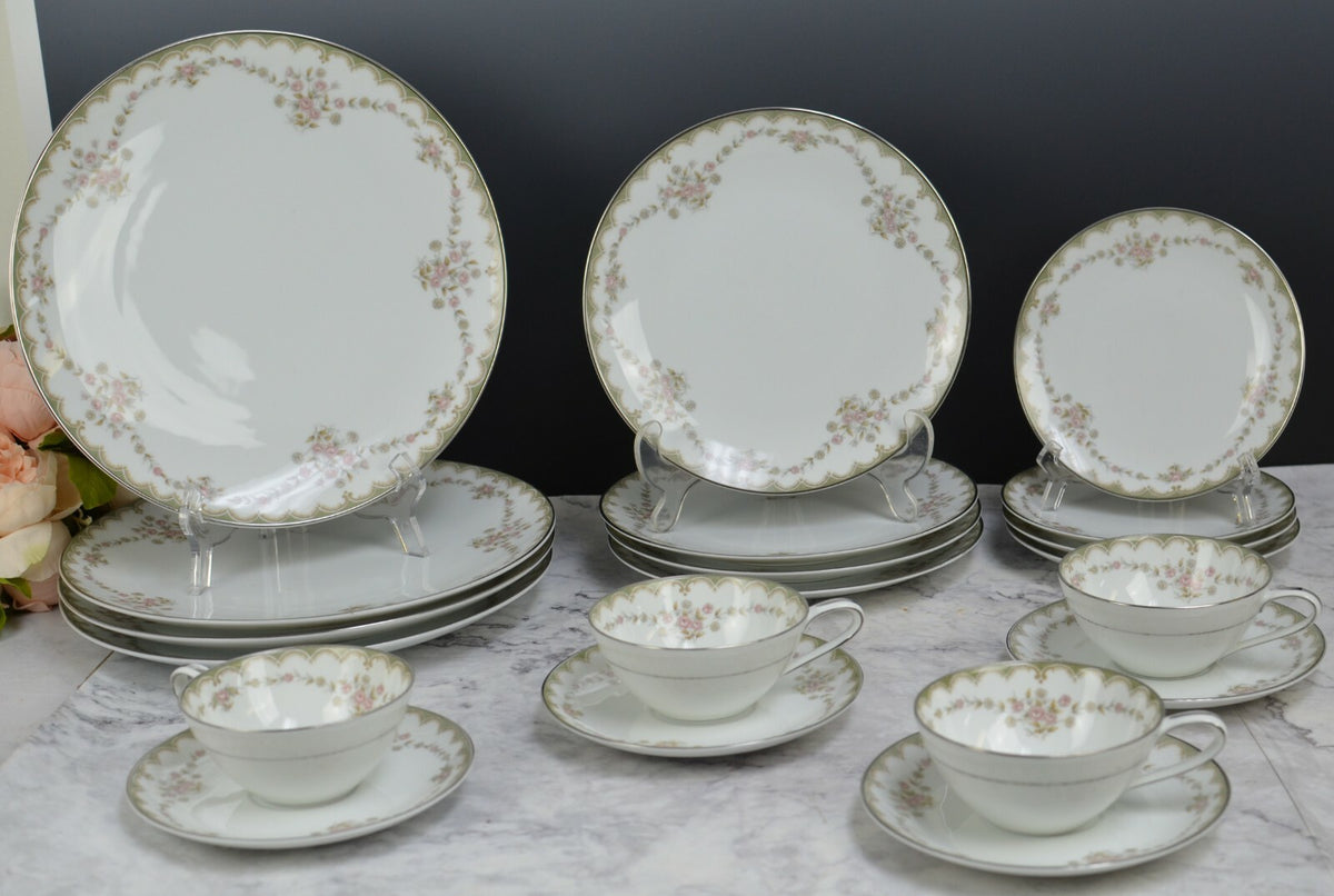 Set of 20 Pieces -5Piece 4 Place Setting Porcelain Noritake Garland 5906 Pattern