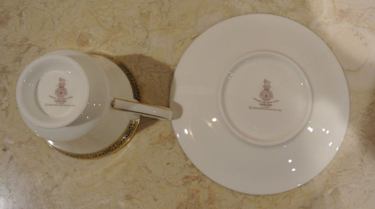 Royal Doulton Harlow Bone China 3 Piece Set. Dessert Plate Saucer and Tea Cup.