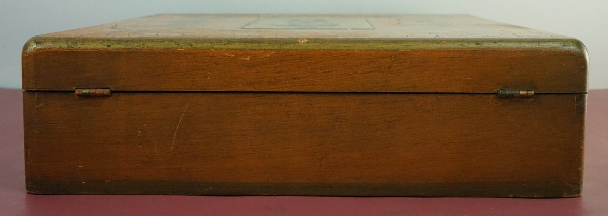 Vintage Fleur-de-lis Box with Print of Jerome Bonaparte Wooden Box