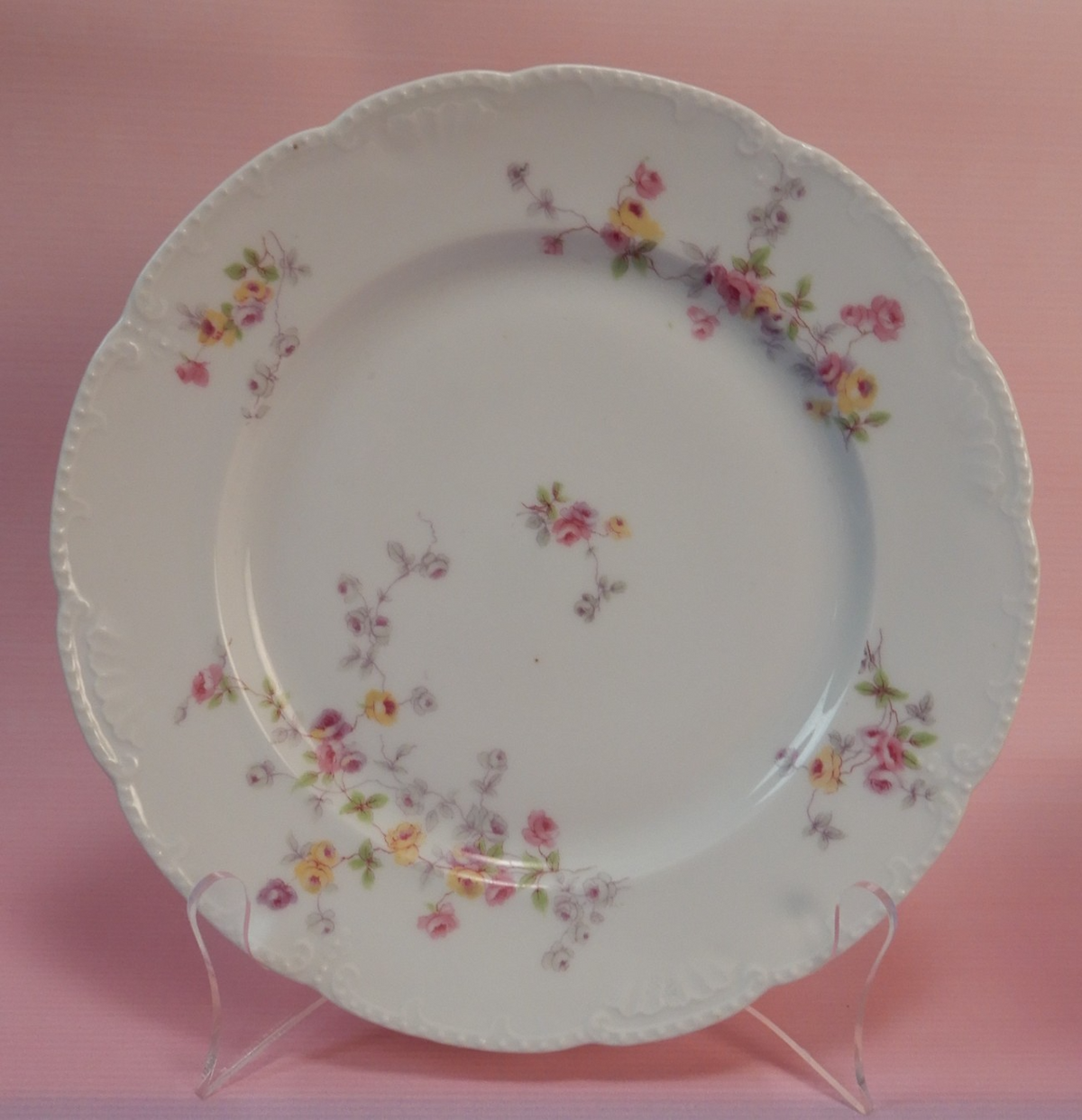 Set of 5 Bassett Limoges Austria "5789" Pattern 8-1/2" Salad Plates