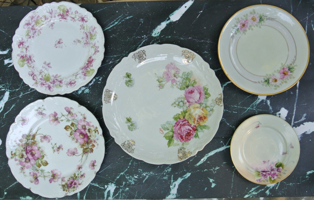 Lot of 5 Decorative Plates with Different Sizes and Brands