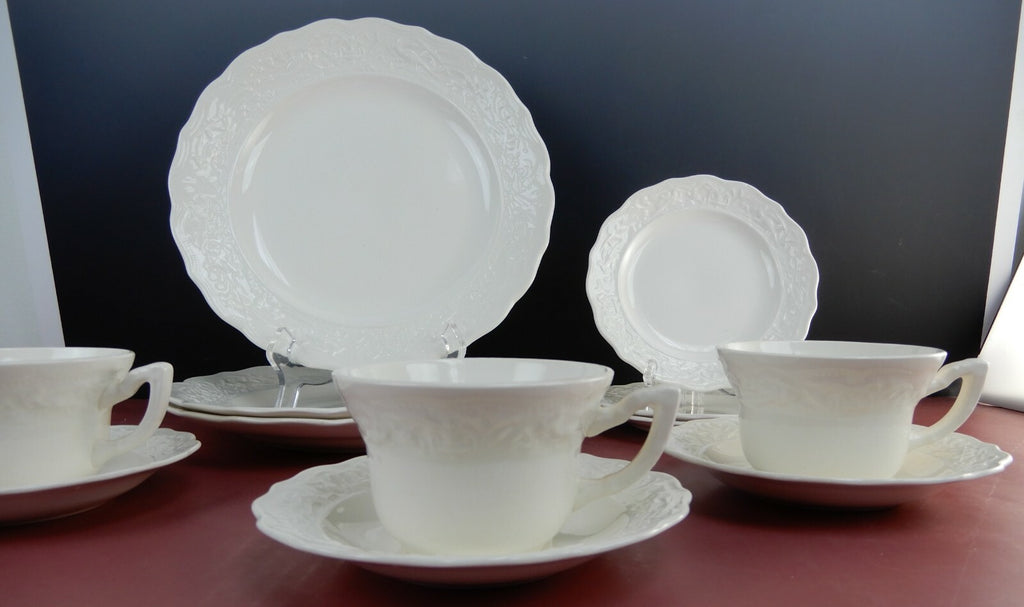 Vintage Mt Clemens Pottery Vogue China 4 Piece Place Settings for 3