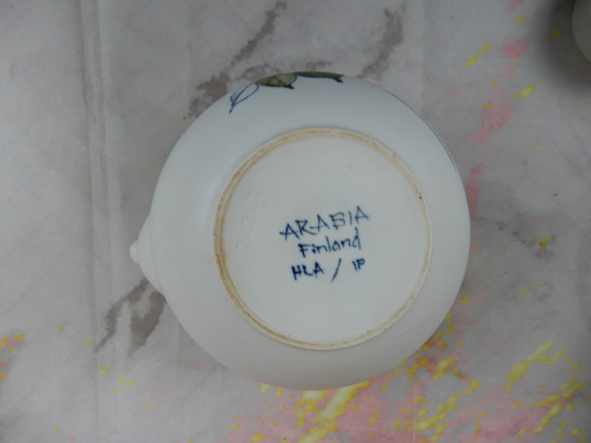 "Ahola" Arabia Finland Teapot by Ulla Procope, Hand Painted by Hilkka Liisa