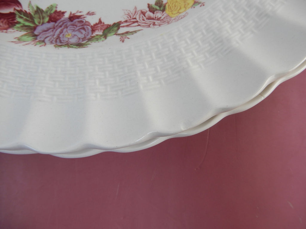 Set of 5 Piece Copeland Spode "Rose Briar" With Chips and Flaws Made In England