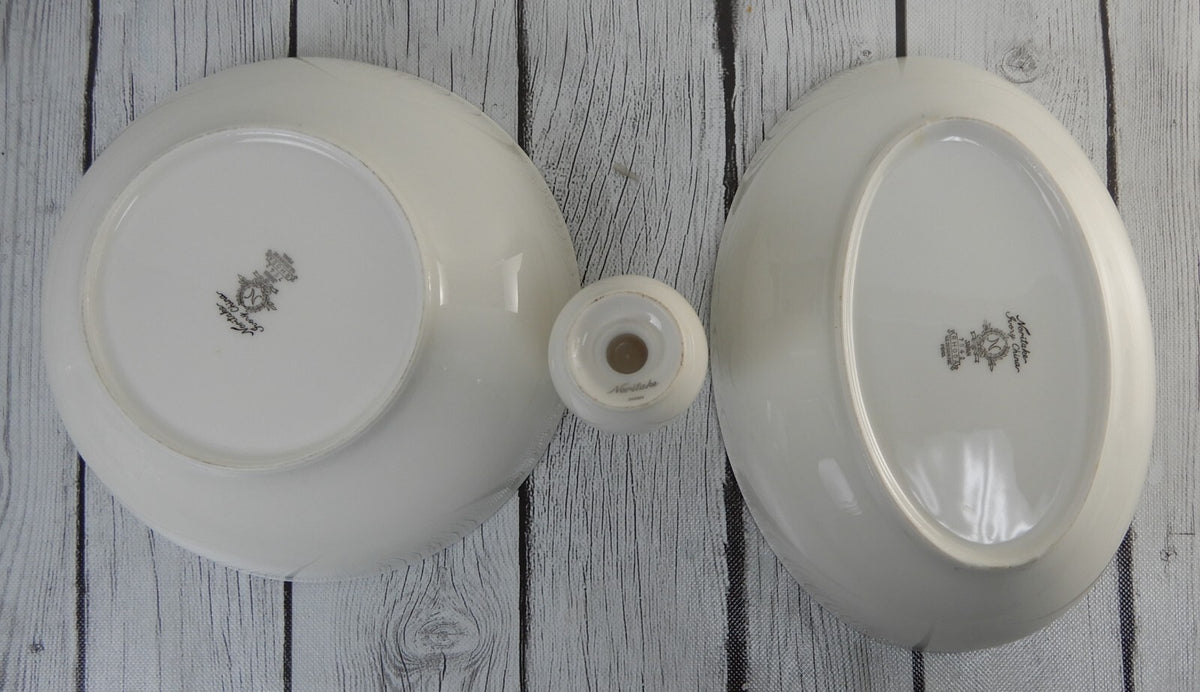 Set of 2 Sering Bowls and Sacker  of Noritake Ivory China "7542 Rhoda Rose"