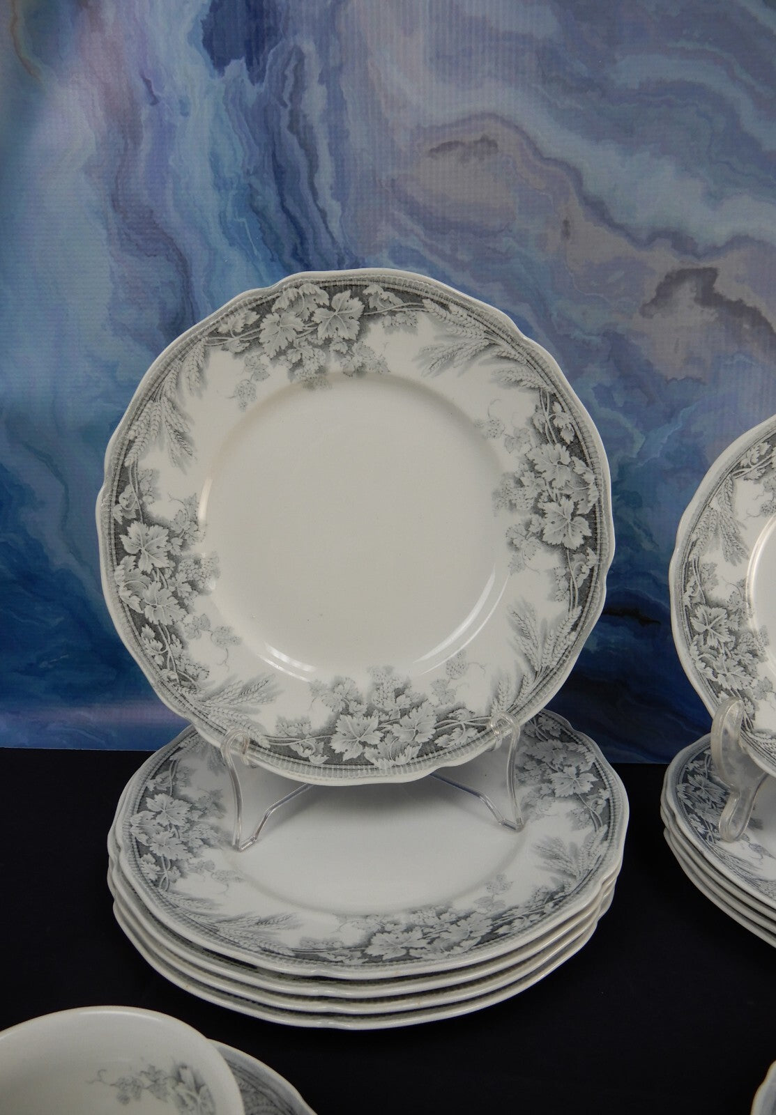 Imperial Pottery Harvest Grapes and Wheat 5-Piece Place Setting for 5