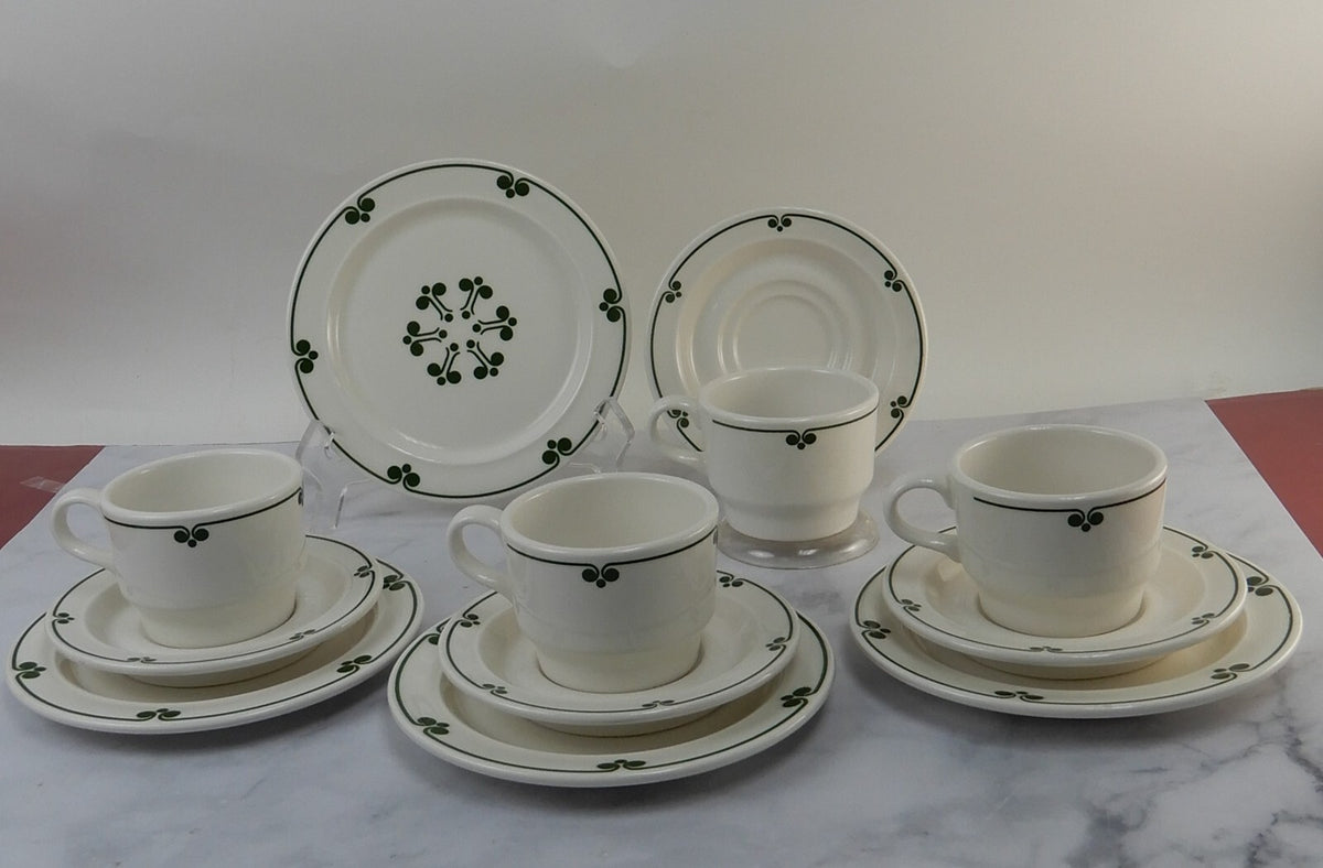 Vintage Shenango China Ware New Castle, Pa Set of 4 Cups,4 Saucers,4 Plates