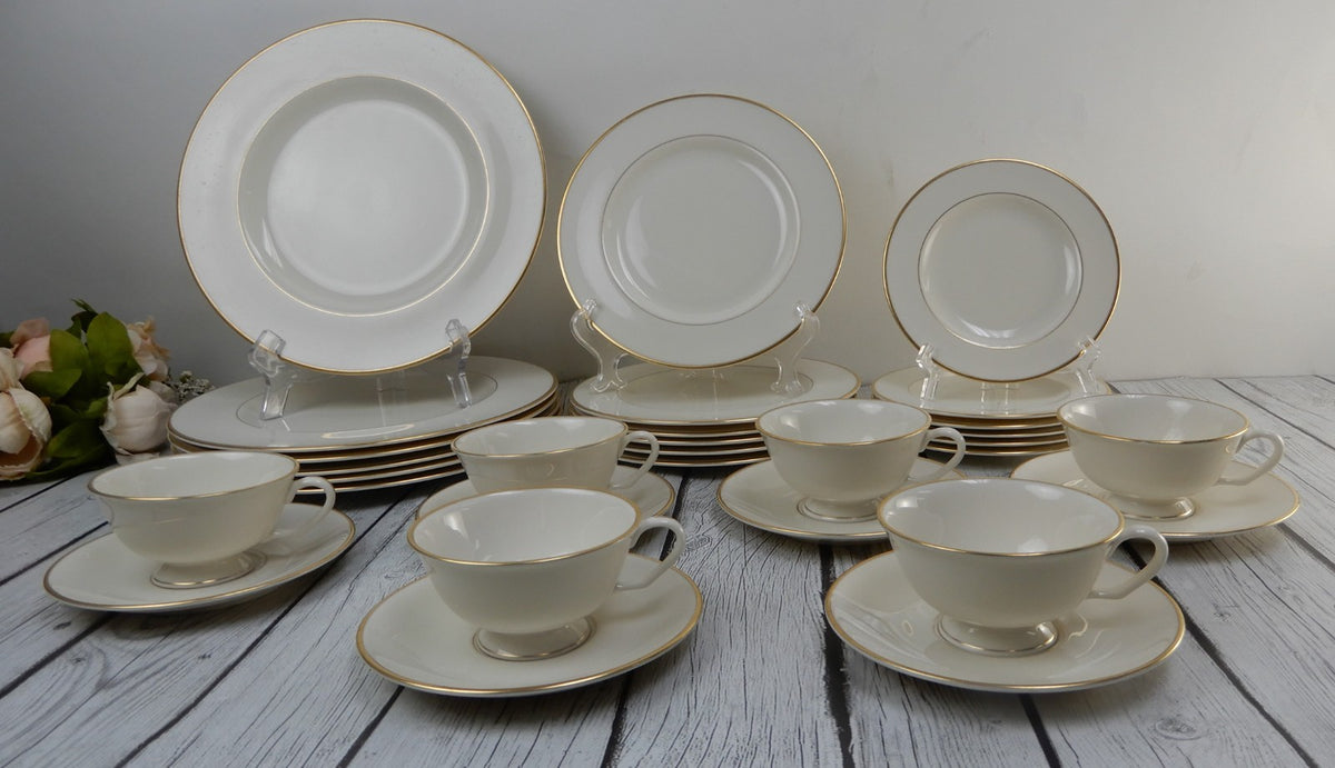 Vintage 30 Piece Pickard Gold Horizon~ 6 Place Setting Made in U.S.A.